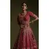 Women Designer Lehenga Choli Thread Work Rangoon Silk Plus Size