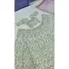Women Mulberry Silk Net Ruffle Work Sequence Pista Green Plus Size