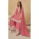 Women Palazzo Suit Pink Embroidered Work Heavy Chinon - 13533213340
