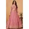 Women Embroidery Work Organza Designer Lehenga Choli Pink Plus Size