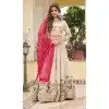 Women Cream Pure Tissue Silk Embroidery Party Wear Lehenga Choli Plus Size