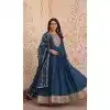 Women Embroidered Gown Rama Star Georgette Plus Size