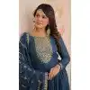 Women Embroidered Gown Rama Star Georgette Plus Size