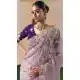 Women Embroidery Stone Work Saree Plus Size Organza - 13583213557