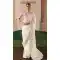 Women White Stone Work Designer Saree Plus Size Organza - 13583213558