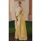 Women Designer Saree Plus Size Organza Yellow - 13583213559
