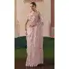 Women Designer Saree Stone Work Embroidery Organza Plus Size