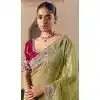 Women Pista Embroidery Sequince Stone Work Plus Size