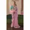 Women Designer Saree Plus Size Organza Pink - 13583213565