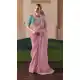 Women Designer Saree Plus Size Organza Pink - 13583213565