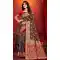 Women Brown Traditional Wear Saree Silk Jacquard Work - 13605213663