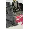Women Pakistani Suit Georgette Black Sequins Embroidery Work