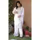 Women White Georgette Pakistani Suit Sequins Embroidery Work - 13628213761