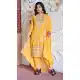 Women Georgette Sequins Embroidery Work Pakistani Suit Yellow - 13628213763
