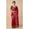 Women Embroidery Work Party Wear Saree Chiffon Pink - 13631213772