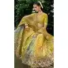 Women Parrot Green Wedding Lehenga Stone Embroidery Work Silk Plus Size