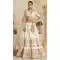 Women Elephant Zari Work Cream Wedding Lehenga Silk - 13661213930