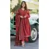 Buy Plus Size Red Cotton Salwar Suit for Eid – FHRT13677214008