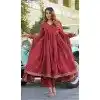 Buy Plus Size Red Cotton Salwar Suit for Eid – FHRT13677214008