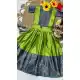 Girls Green & Blue Lichi Silk Lehenga Choli – FH214048