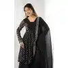 Buy Plus Size Black Crunchy Silk Eid Sharara Suit – FH214075