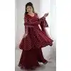 Shop Plus Size Maroon Crunchy Silk Festive Sharara Suit – FH214076