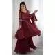 Maroon Crunchy Silk Eid Sharara Suit – FH214076