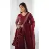 Shop Plus Size Maroon Crunchy Silk Festive Sharara Suit – FH214076