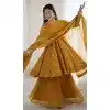 Buy Plus Size Yellow Crunchy Silk Eid Sharara Suit – FH214079