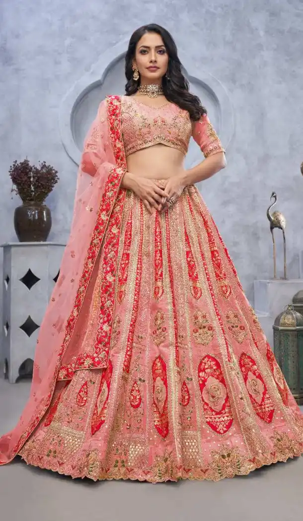 Elegant Multi Banarasi Lehenga Choli – FH213962