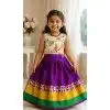 Get Purple Lichi Silk Kids Lehenga Choli | Jacquard – FH214084