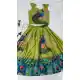 Green Chinon Digital Print Kids Lehenga Choli – FH214086