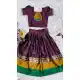 Dark Burgundy Lichi Silk Kids Lehenga Choli – FH214088