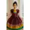 Dark Burgundy Lichi Silk Kids Lehenga Choli – FH214088