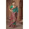 Buy Blue Silk Printed Work Plus Size Saree for Women – 214187