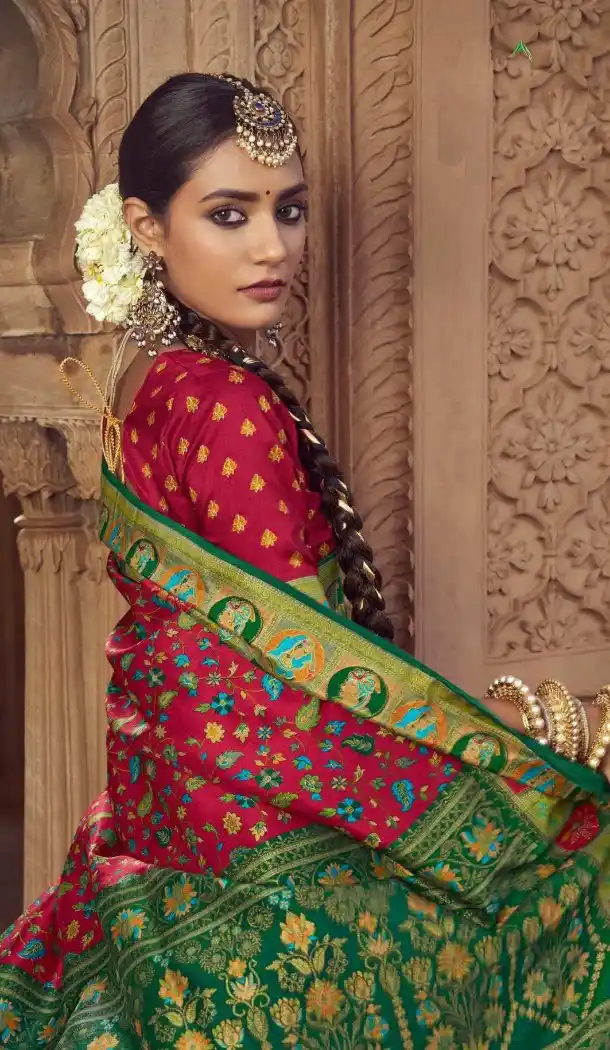 Pink Silk Printed Saree for Women – 214190