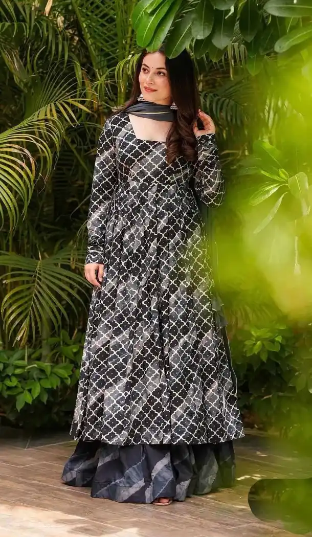 Multi Maslin Heavy Digital Printed Salwar Suit for Women – 214204