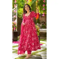 Pink Maslin Heavy Digital Printed Salwar Suit for Women – 214207