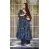 Buy Navy Blue Maslin Heavy Digital Printed Plus Size Salwar Suit – 214208