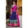 Shop Navy Blue Aastha Silk Plus Size Wedding Lehenga Choli – 214225