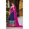 Shop Navy Blue Aastha Silk Plus Size Wedding Lehenga Choli – 214225