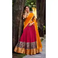 Pink Aastha Silk Zari Work Lehenga Choli – 214226