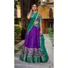 Shop Purple Aastha Silk Plus Size Party Wear Lehenga Choli – 214227