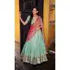 Buy Sky Blue Dhupion Silk Plus Size Wedding Lehenga Choli Online – 214360