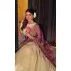 Shop Light Yellow Dhupion Silk Plus Size Festive Lehenga Choli Online – 214361