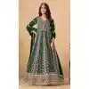 Plus Size Green Faux Georgette Anarkali Suit for Eid – 214248