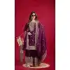Purple Plus Size Chinnon Silk Sharara Suit for Eid Celebrations – 214428