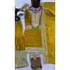Yellow Plus Size Chinnon Silk Sharara Suit – Ideal for Eid – 214429