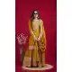 Yellow Festive Chinnon Silk Sharara Suit with Embroidery – 214429