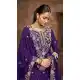 Purple Vichitra Silk Lehenga Suit with Rich Work – 214452